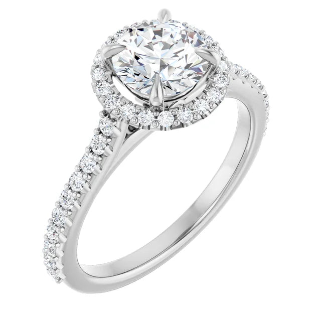 The Round Solara™ Setting in platinum