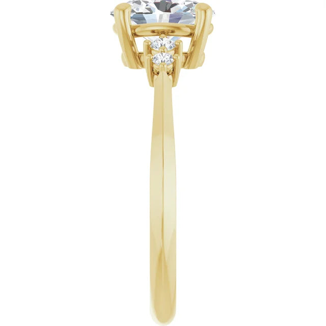 The Oval Ariselle™ Setting in 14k yellow gold