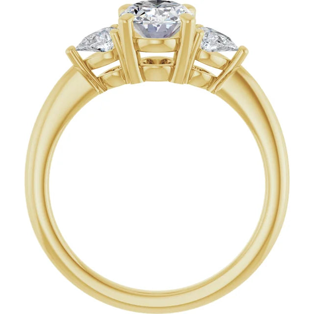 The Oval Seraphine™ Setting in 14k yellow gold