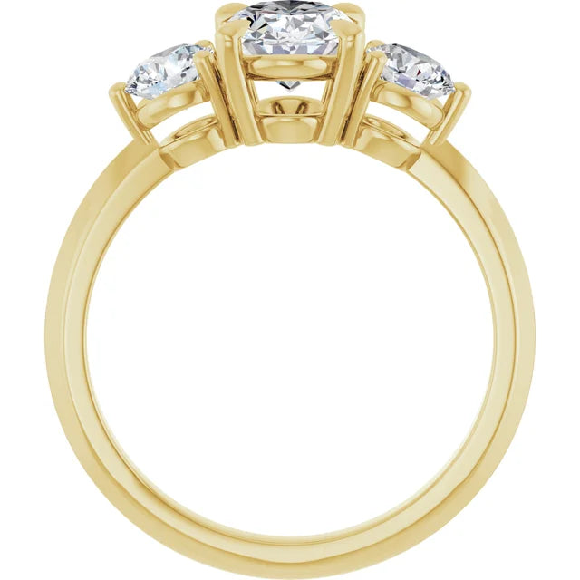 The Oval Solenne™ Setting in 14k yellow gold