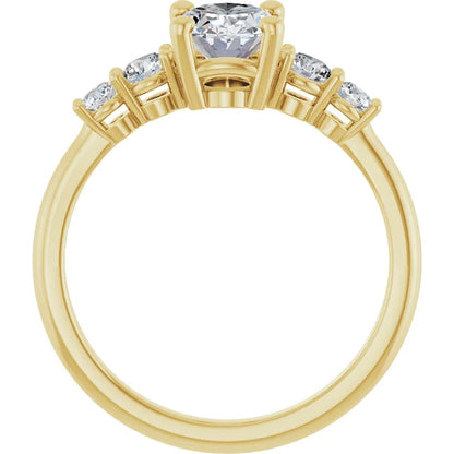 The Oval Elanora™ Setting in 14k yellow gold