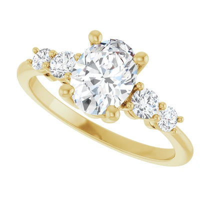 The Oval Elanora™ Setting in 14k yellow gold