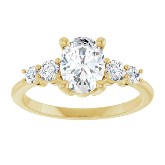 The Oval Elanora™ Setting in 14k yellow gold