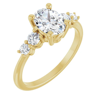 The Oval Elanora™ Setting in 14k yellow gold