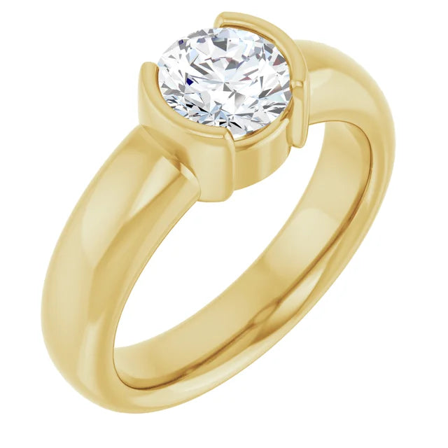 The Round Icona™ Setting in 14k yellow gold