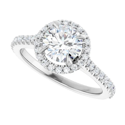 The Round Solara™ Setting in platinum