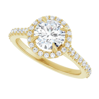 The Round Solara™ Setting in 14k yellow gold