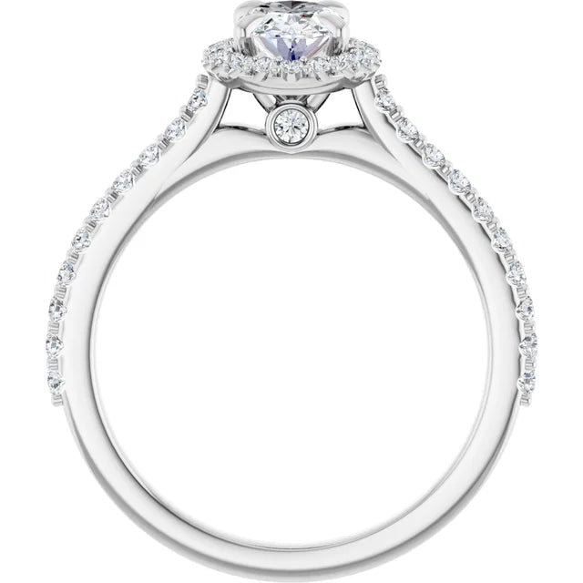 The Oval Solara™ Setting in 14k white gold