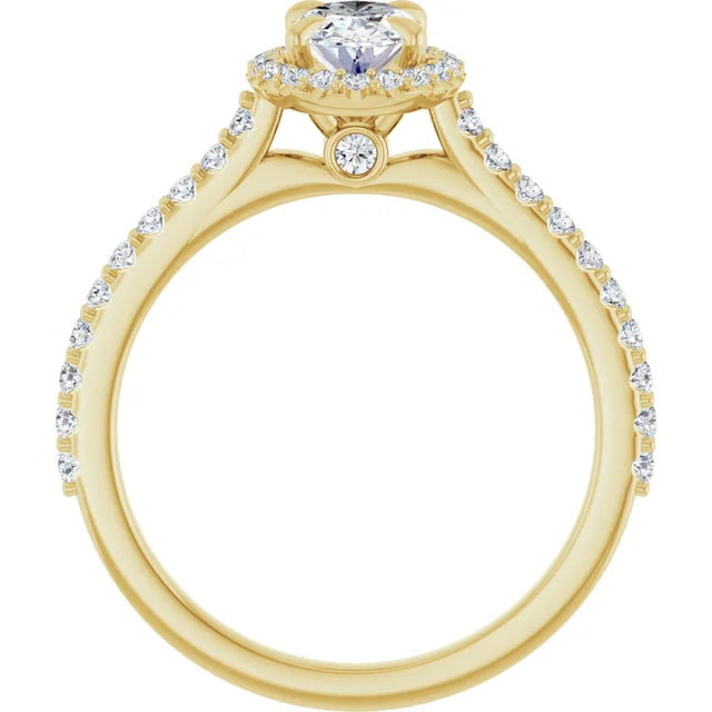 The Oval Solara™ Setting in 14k yellow gold