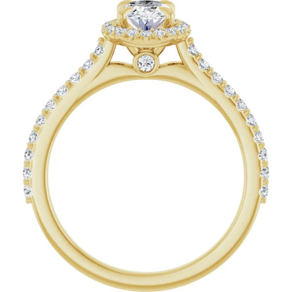 The Oval Solara™ Setting in 14k yellow gold