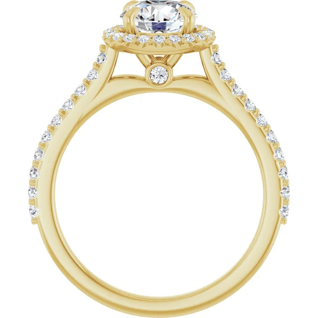 The Round Solara™ Setting in 14k yellow gold