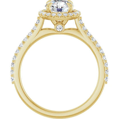 The Round Solara™ Setting in 14k yellow gold
