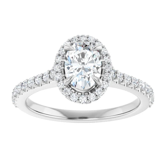The Oval Solara™ Setting in 14k white gold