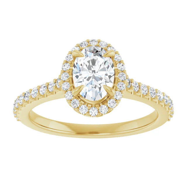 The Oval Solara™ Setting in 14k yellow gold