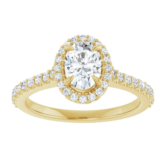 The Oval Solara™ Setting in 14k yellow gold