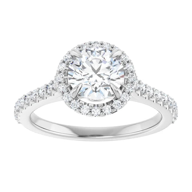 The Round Solara™ Setting in platinum