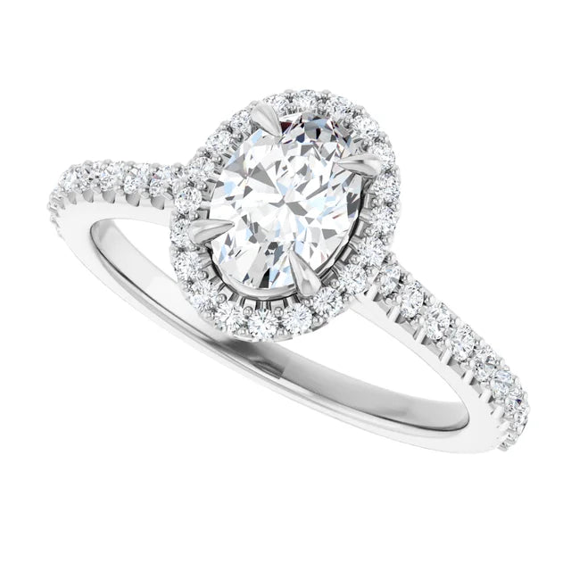 The Oval Solara™ Setting in 14k white gold