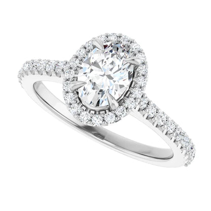 The Oval Solara™ Setting in 14k white gold