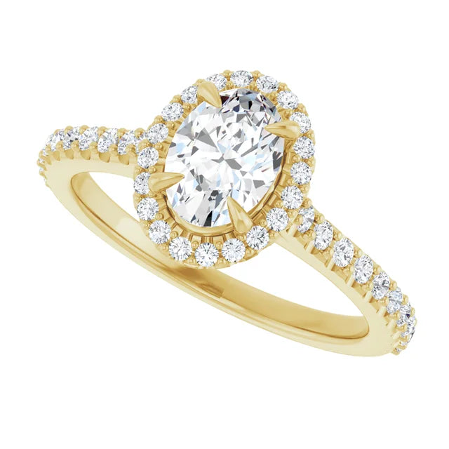 The Oval Solara™ Setting in 14k yellow gold