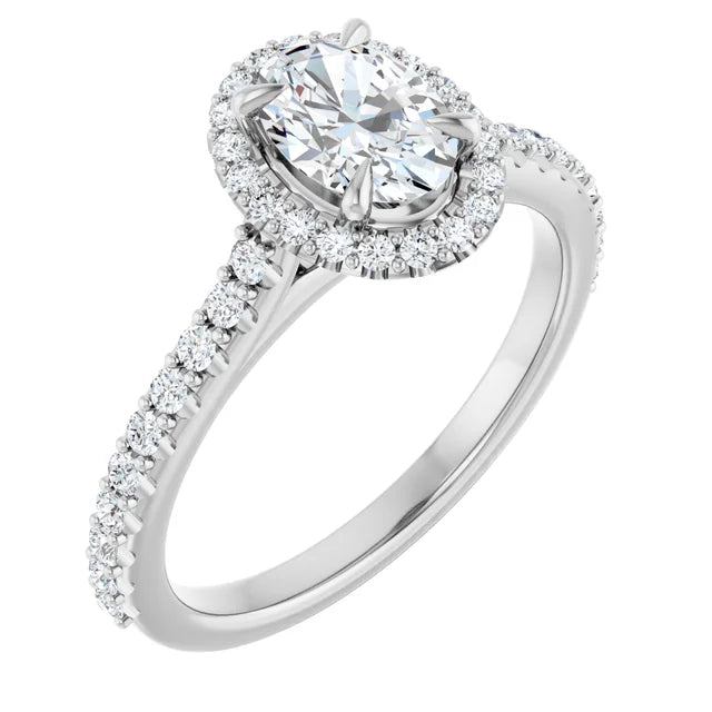 The Oval Solara™ Setting in 14k white gold