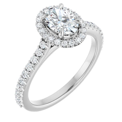 The Oval Solara™ Setting in 14k white gold
