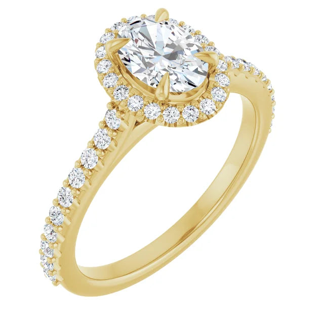 The Oval Solara™ Setting in 14k yellow gold