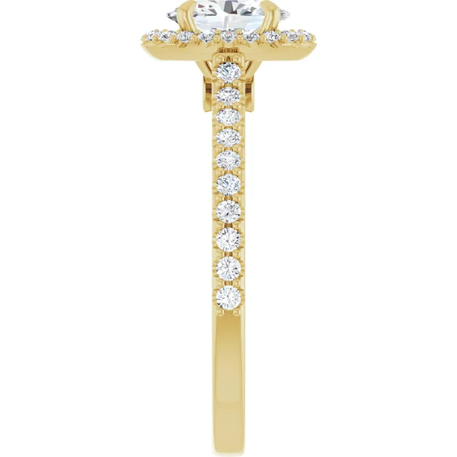 The Oval Solara™ Setting in 14k yellow gold