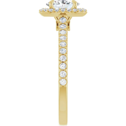 The Oval Solara™ Setting in 14k yellow gold