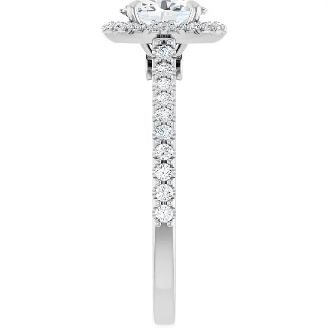 The Oval Solara™ Setting in 14k white gold