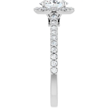 The Oval Solara™ Setting in 14k white gold