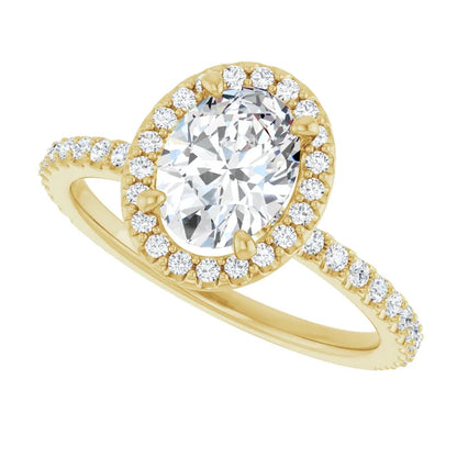 The Oval Liora™ Setting in 14k yellow gold