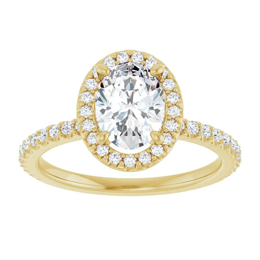 The Oval Liora™ Setting in 14k yellow gold