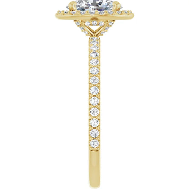 The Oval Liora™ Setting in 14k yellow gold