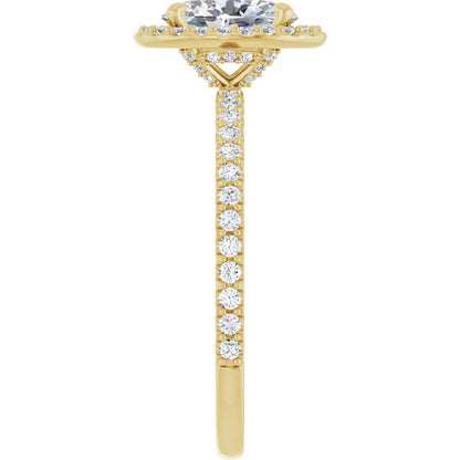 The Oval Liora™ Setting in 14k yellow gold