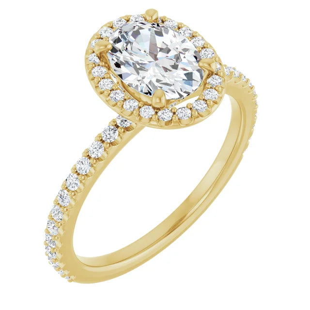 The Oval Liora™ Setting in 14k yellow gold