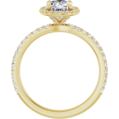 The Oval Liora™ Setting in 14k yellow gold