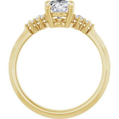 The Oval Ariselle™ Setting in 14k yellow gold