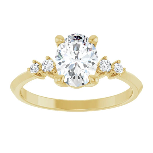 The Oval Ariselle™ Setting in 14k yellow gold