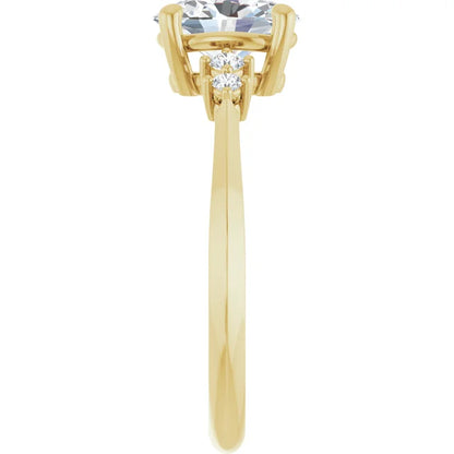 The Oval Ariselle™ Setting in 14k yellow gold
