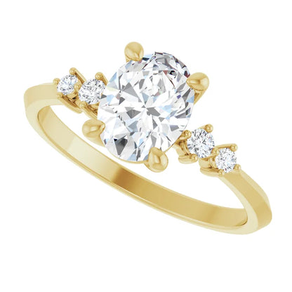 The Oval Ariselle™ Setting in 14k yellow gold