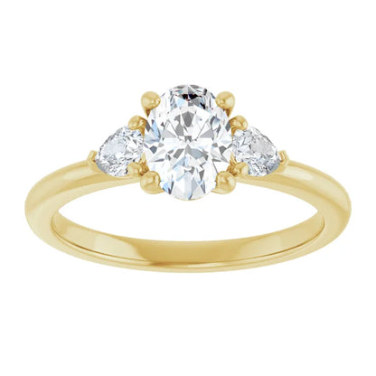 The Oval Seraphielé™ Setting in 14k yellow gold