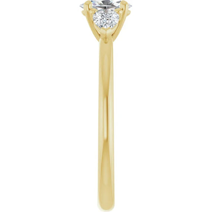 The Oval Seraphielé™ Setting in 14k yellow gold