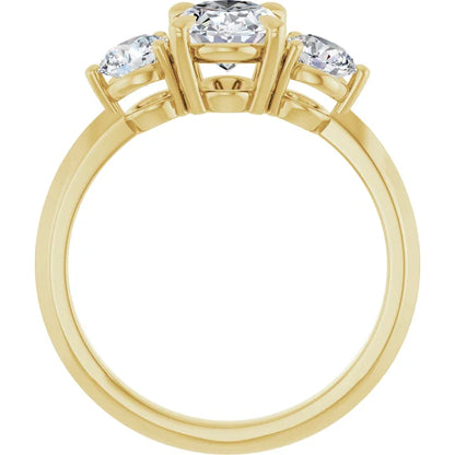 The Oval Solenne™ Setting in 14k yellow gold