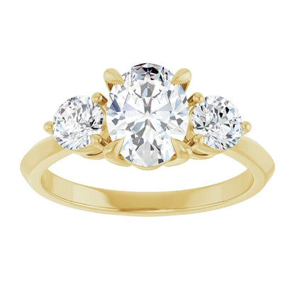 The Oval Solenne™ Setting in 14k yellow gold