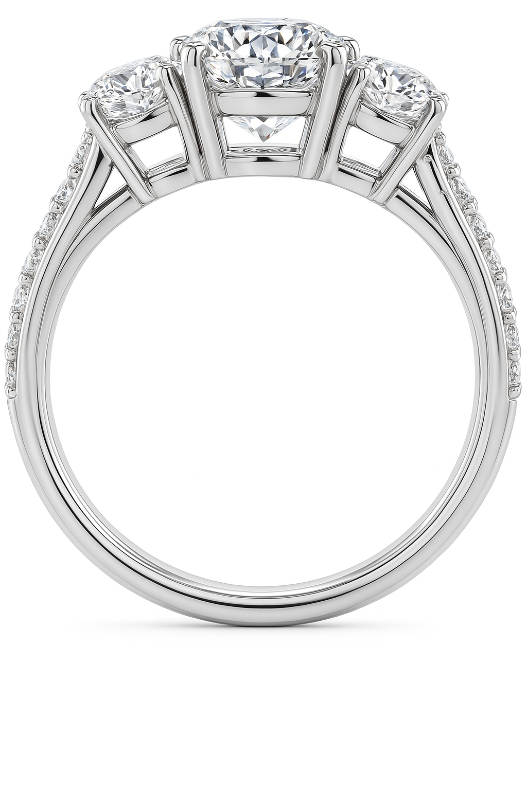 The Oval Trinity™ Setting in platinum