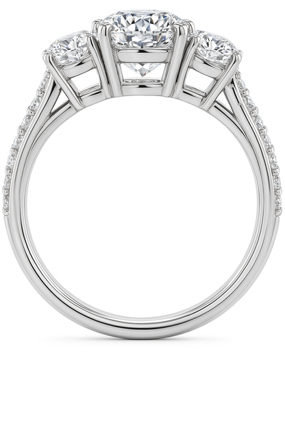 The Oval Trinity™ Setting in platinum